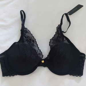 Natori Cherry Blossom Convertible Bra - 36B - Black
